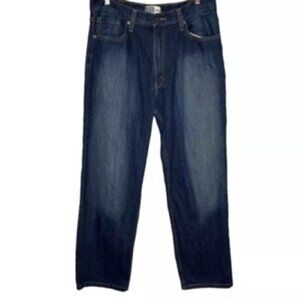 Signature Levis Men Blue Jean Distressed Relaxed Western Skater Streetwear 36X30